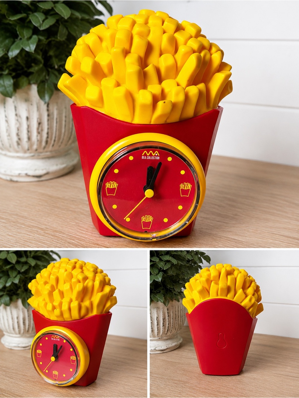 M.A. Collection French Fries Novelty Kitchen Clock | Retro